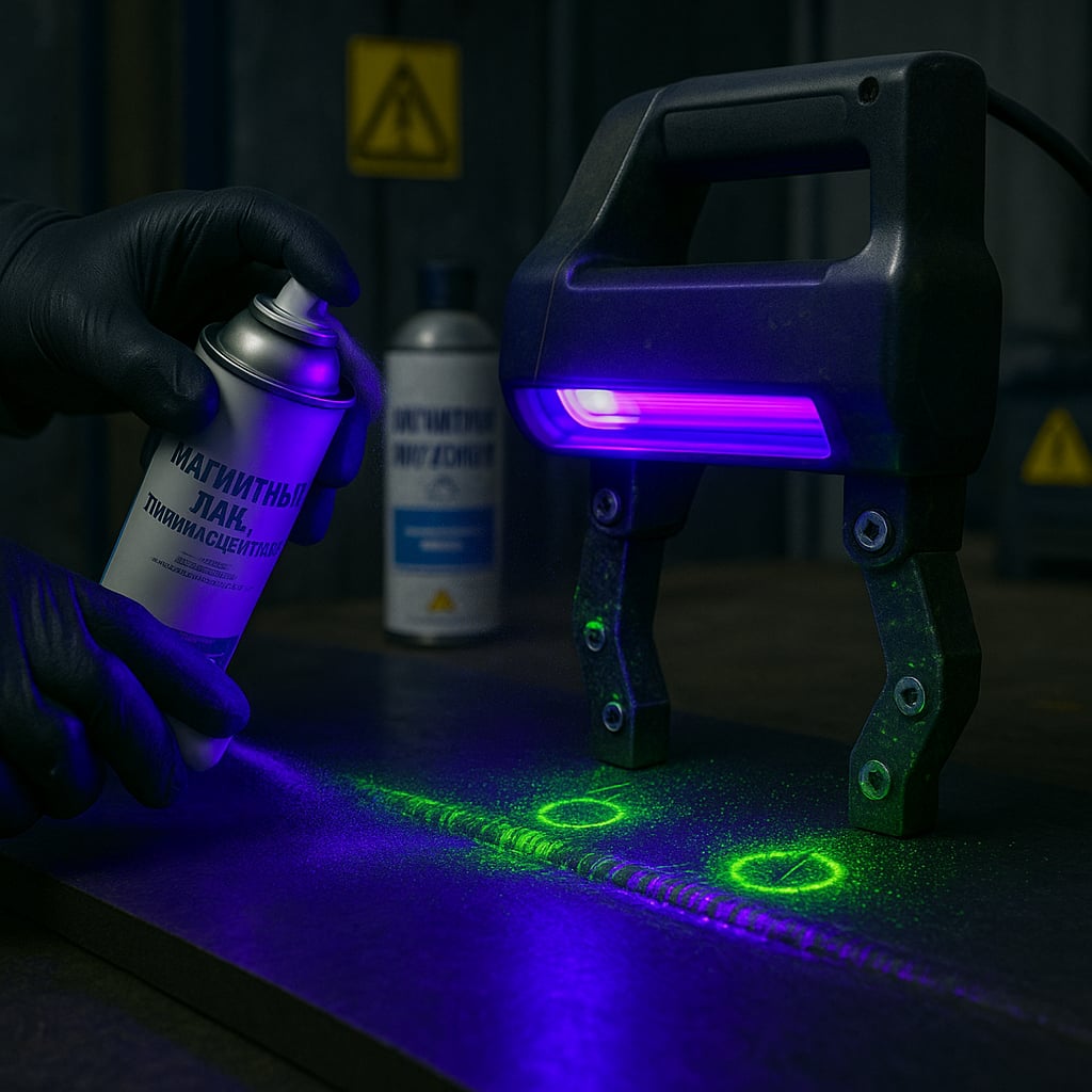 Магнитопорошковый контроль сварных швов - МПК дефектоскопия