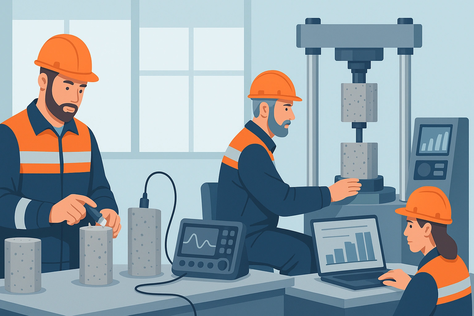 Современные приборы для контроля качества бетона Высокоточные приборы контроля бетона - современное оборудование для НК